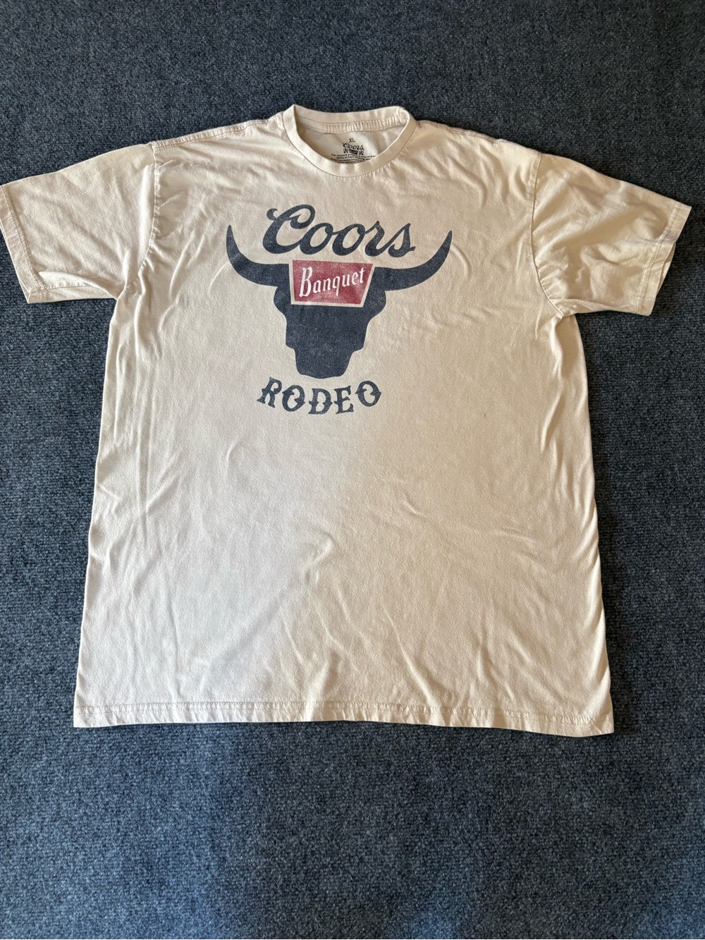 Coors Banquet Rodeo Graphic Short Sleeve Tee - Cream